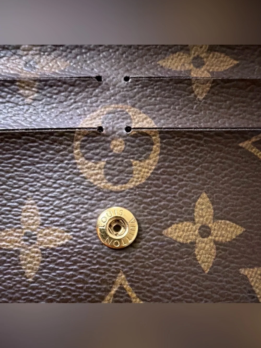 Authentic Louis Vuitton Monogram Emilie Wallet – Coquelicot Interior / COA
